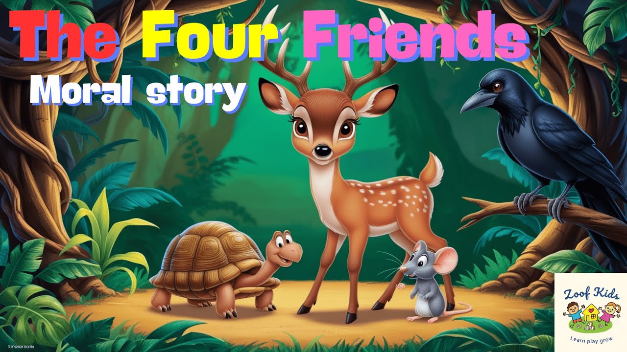 Four Friends | English Cartoon | Panchatantra Moral Stories | Moral ...