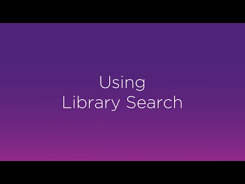 Using Library Search