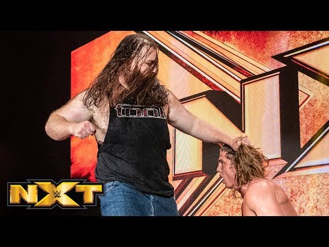 Killian Dain smashes Riddle through the entrance stage: WWE NXT, July 17, 2019