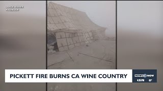 Pickett fire burns Ca. wine country