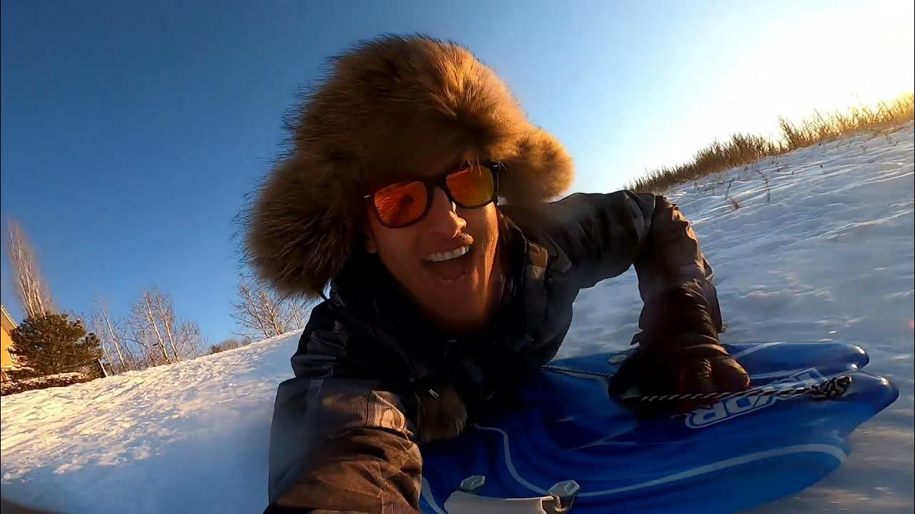 Sledding Calgary Hill 12/31/21 YouTube