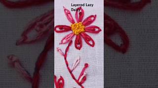 Basic embroidery Layered lazy Daisy stitch shorts  ytshorts viral