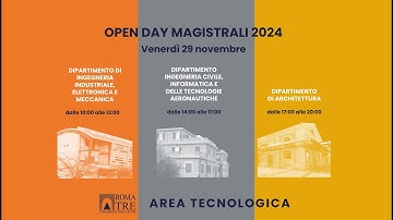 Open Day Magistrali Dipartimento di Ingegneria Industriale, Elettronica e Meccanica -6 dicembre 2024