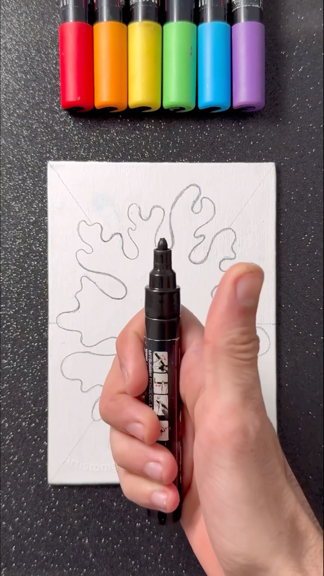 Drip Technique with Rainbow Colors! ?✨ #visualart