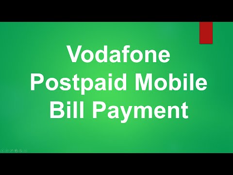 Vodafone Postpaid Mobile Bill Payment Youtube