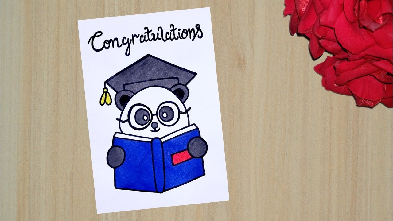 Graduation Card Making //How To Draw Graduation Card //Congratulations ...