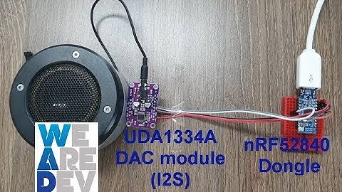 Audio Play(I2S) example using nRF52840 Dongle (BLE 5.0)