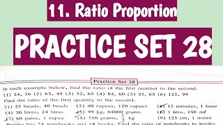 Chapter 11 Ratio and Proportion | Practice Set 28 class 6 maths | maharashtra state board |