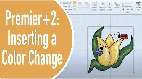 How To: Insert a Color Change in Premier+2 Embroidery Modify Tab