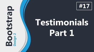 Twitter Bootstrap 3 Design 2 In Arabic #17 - Creating Testimonials Part 1