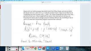 Revenue Optimization Problem