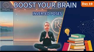 Boost Your Brain Power! 2 Easy Inverted Poses for Better Focus 🧘♂️🧠 (Day 10)
