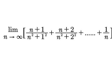 Evaluate: lim(n→∞)[(n+1)/(n^2+1^2) + (n+2)/(n^2+2^2)+......+1/n]
