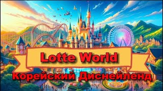 Lotte World корейский Диснейленд в ноябре и Канатная дорога Luge SkyLine