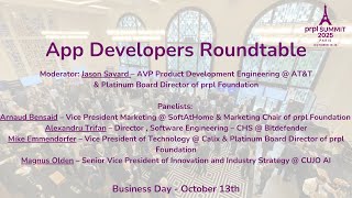 Famous prpl Summit 2025: App Developer Roundtable Profile