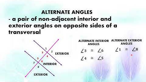 PROVES PROPERTIES OF PARALLEL LINES CUT BY A TRANSVERSAL-(INTRODUCTION)