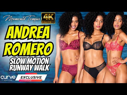 Watch Andrea Romero's SLOW MOTION Lingerie Runway Walks /CURVE NYC 2024