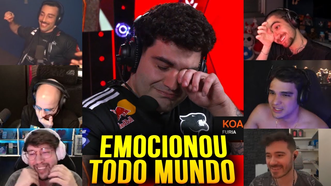 REAÇÃO DOS STREAMERS VENDO O KOALANOOB CHORANDO NA ESTREVISTA!