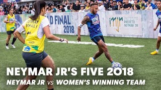 فوتبال در زمین مینی (۲گل کوچیک)نیمار با دختران برزیلی 2018 NEMAR J