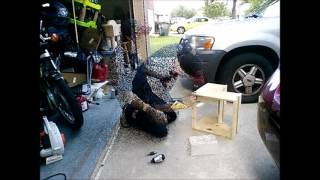 Building a childs stepstool for my daughter and sorry for the audio.