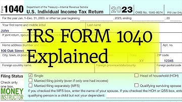 Form 1040 2023 | IRS Tax Filing | Single No Dependents | Money Instructor