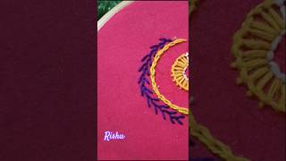 more beautiful threads embroidery design tutorial 😍🪡 #handbroidery #threadart #diynstitch #sewing