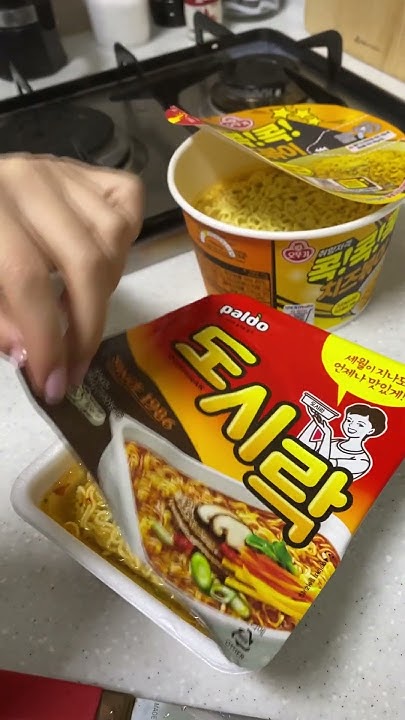 Настоящий Корейский Доширак и сырный Рамён. Korean Doshirak and Ramen ...
