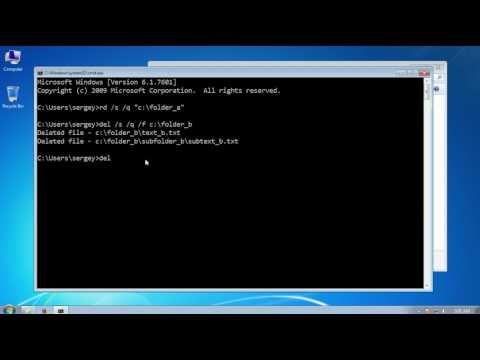 Как удалить папку с помощью командной строки (cmd) в Windows