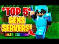 TOP 5 GENS SERVERS! *2025 EDITION* | 1.8- 1.20+ | New Minecraft Gens Servers