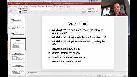 Ling 201 - Intro Linguistics - Morphology, Part 2