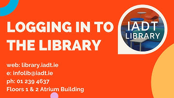 Logging in to IADT Library