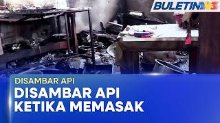 DISAMBAR API | Wanita Melecur Ketika Memasak Di Kedai Makan