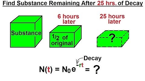 PreCalculus - Exponential Function (12 of 13) Substance Left After 25 Hrs. of Decay
