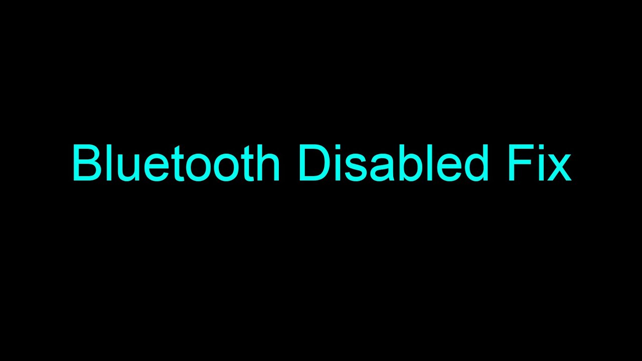 Bluetooth disabled on my computer fix YouTube