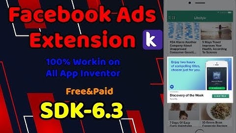 Facebook Audience Network (SDK 6.3) Extension For All App Inventor