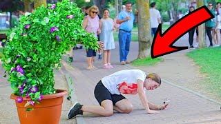 She Falls To The Ground When She See The Bushman | Awesome Reactions