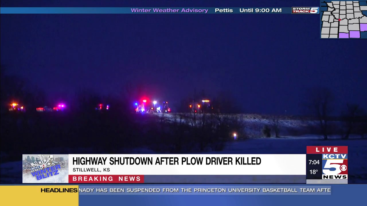 KDOT snow plow driver killed in rollover crash YouTube