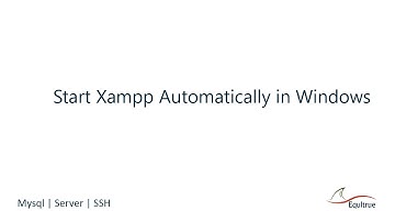 start xampp automatically in windows