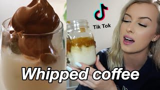 MAKING THE VIRAL TIKTOK WHIPPED COFFEE *AMAZING*