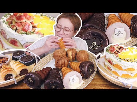 고디바베이커리, <strong>케이크</strong>, 대왕호두과자 등등!  241028/Mukbang, eating <strong>show</strong>