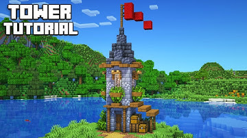 Minecraft - Small Medieval Stone Tower Tutorial (How to Build)