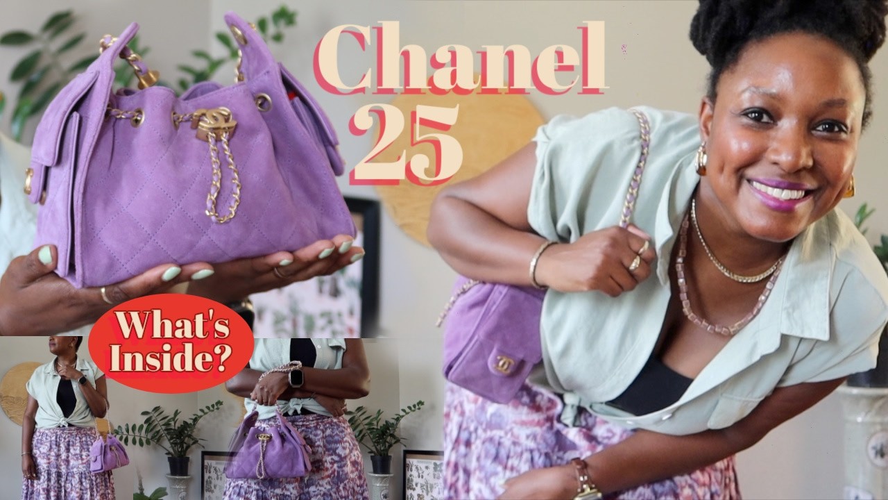 💜 What's in My Mini Chanel 25? | Purple Suede Edition! - YouTube