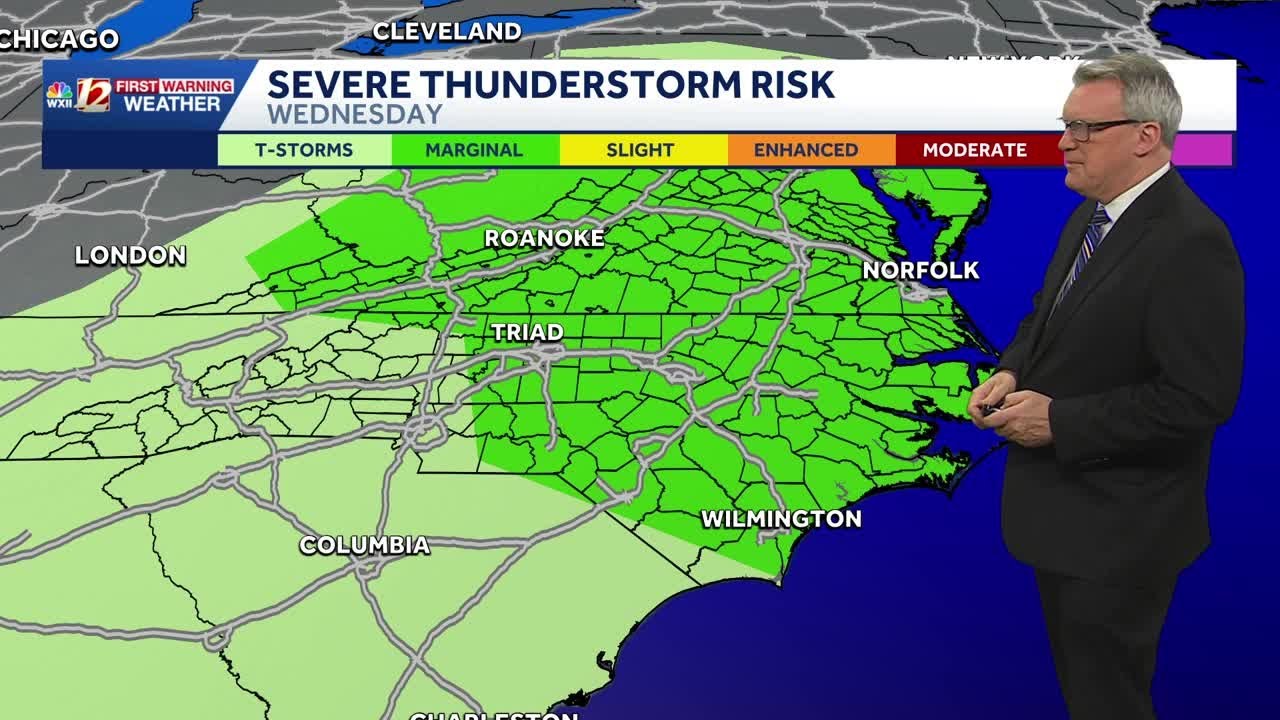 Mild and dry Monday | Rain chance this week includes a strong storm ...