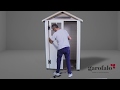 Video: Casetta da Giardino in Resina Tuscany Evo 120 con 1 porta centrale, Pavimentazione inclusa, colore Beige, 137x144x214h cm