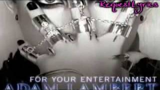 For Your Entertainment - Adam Lambert Lyrics