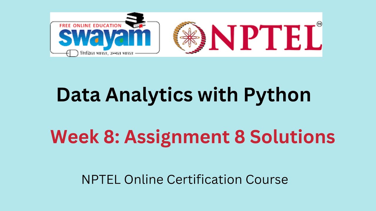 data analytics with python week 8 assignment