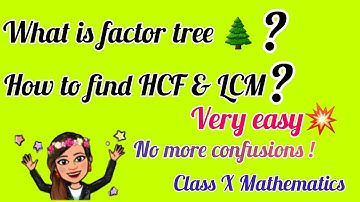 Factor tree | HCF and LCM | Real numbers | Class X Mathematics