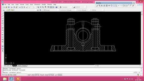 AutoCAD – PLUMMER BLOCK FULL EASY SIMULATIONS IN STEP BY STEP PROCEDURE