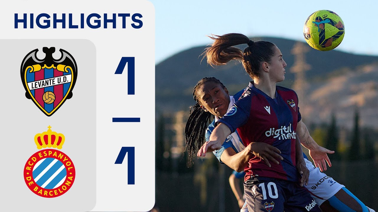 LEVANTE UD 1 - 1 RCD ESPANYOL | RESUMEN LIGA F - YouTube