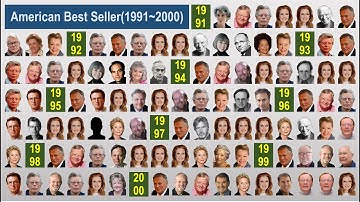American Best Seller Book from 1991 to 2000. 10 Books each year.